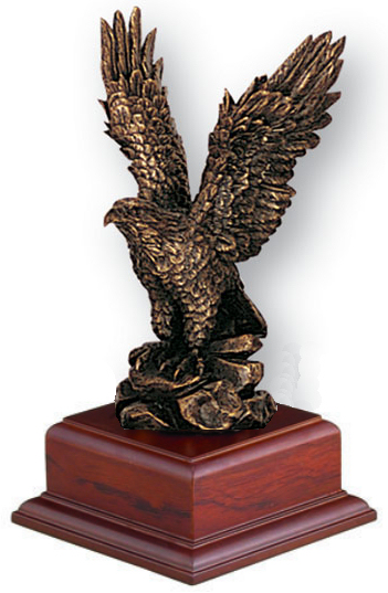Eagle on Base Antique Brass Electroplated Finish