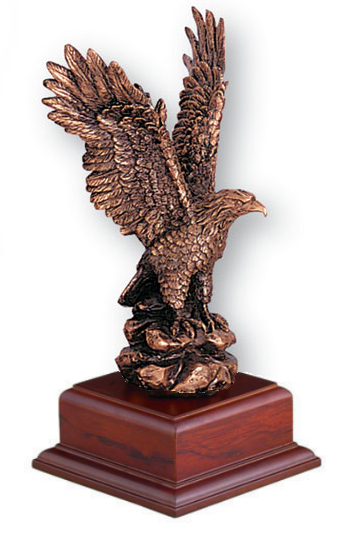 Eagle on Base Antique Bronze Electroplated Finish
