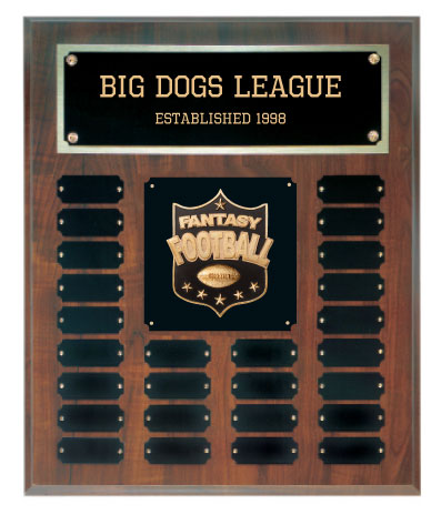 Football Perpetual Plaque with resin emblem