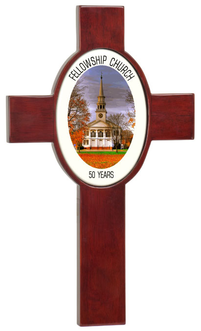 Rosewood Cross Plaque with Insert