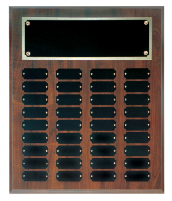 Cherry Finish Perpetual Plaque - 36 plate