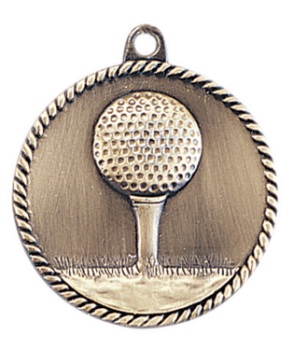 Golf High Relief Medal