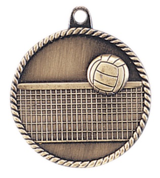 Volleyball High Relief Medal