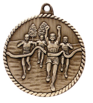 Cross Country High Relief Medal
