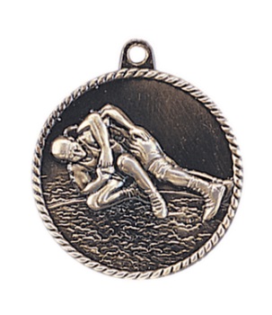 Wrestling High Relief Medal