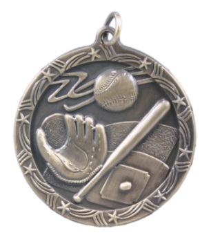 Baseball Shooting Stars Medal
