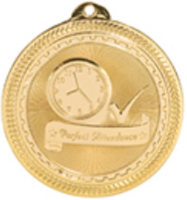 Perfect Attendance Bright Medal