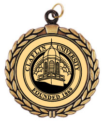 Custom Gold Medal with Laurel Wreath and Engraved Insert
