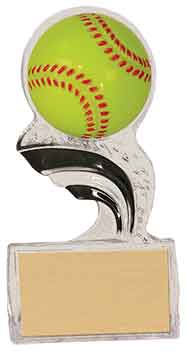 Black Splash Softball Sport Acrylic