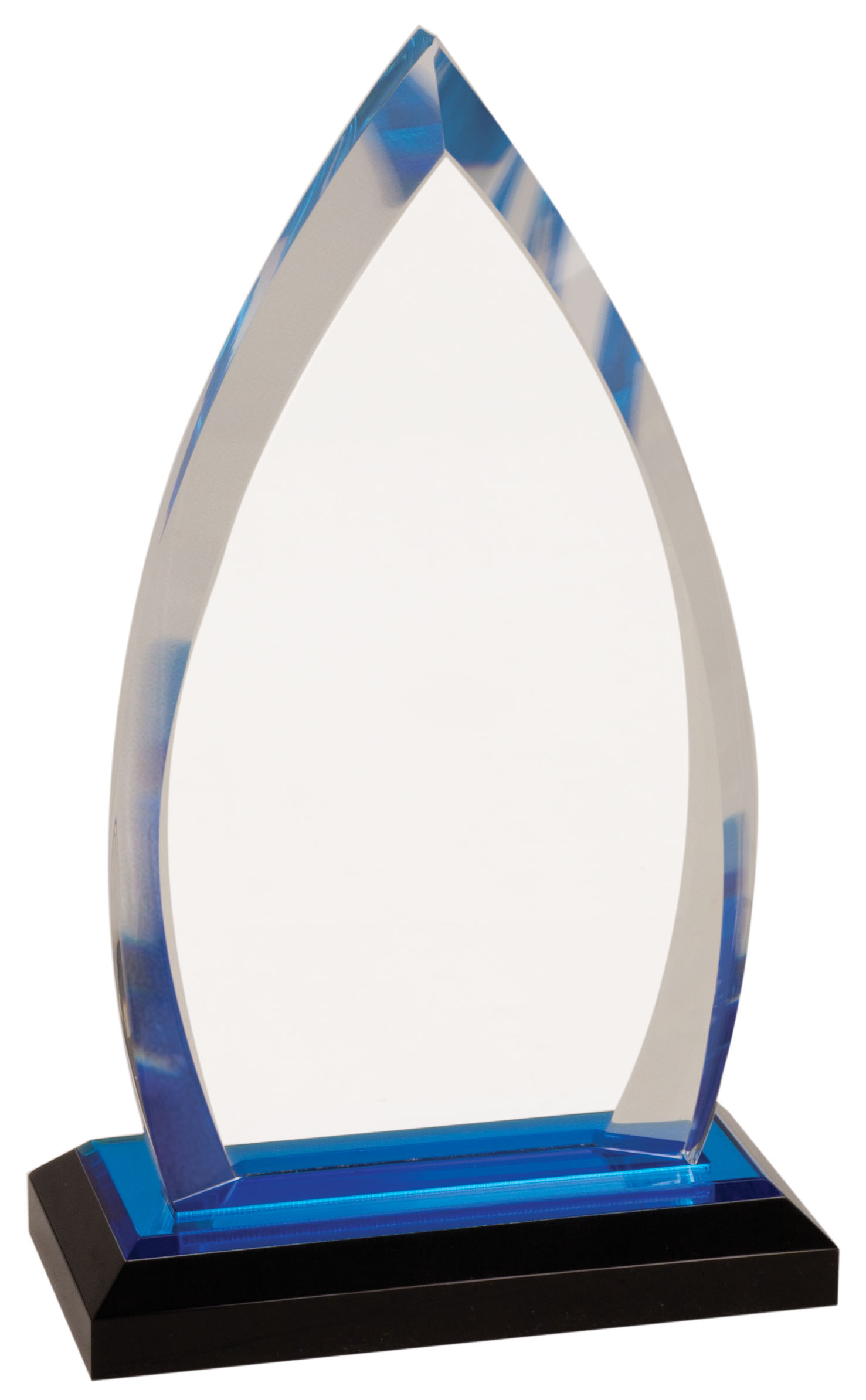 Blue Pointed Oval Acrylic