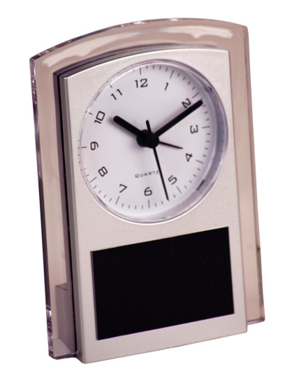 Silver Promotional Clock