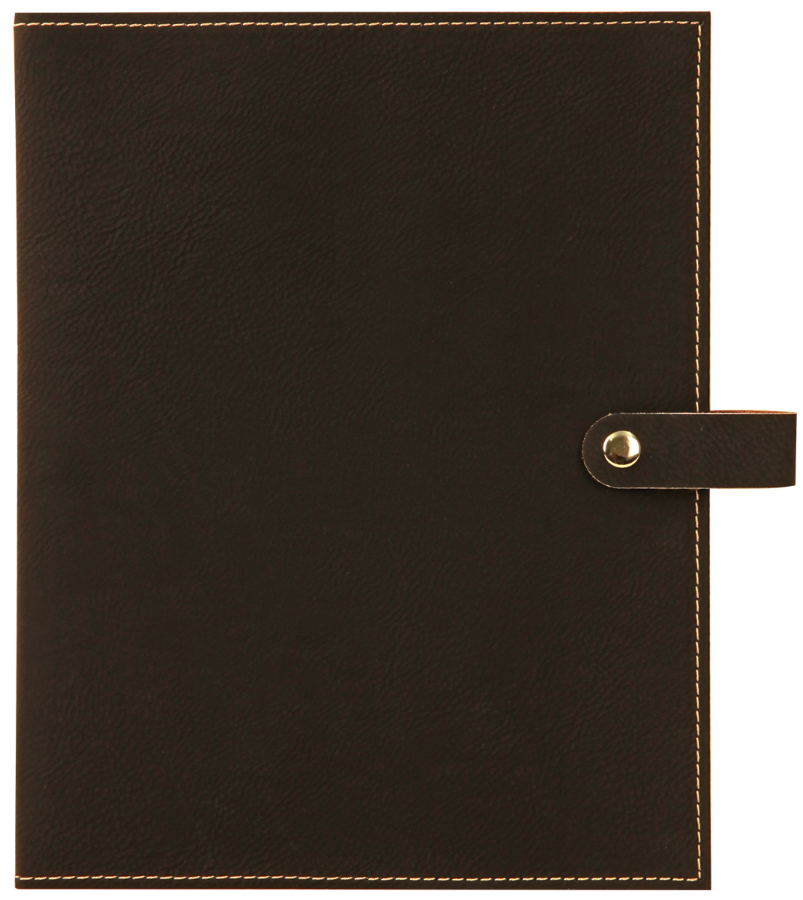 Leatherette Book/Bible Cover with Snap Black/Gold