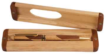 Wooden Maple & Rosewood Pen Case