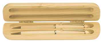 Wooden Maple Twin Pen Case