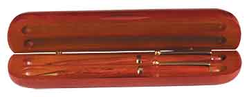Wooden Rosewood Twin Pen Case