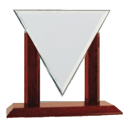 Royal Triangle with Rosewood Pedestal Base
