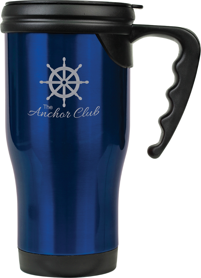 Blue Travel Mug with Handle