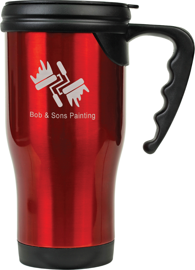 Red Travel Mug with Handle