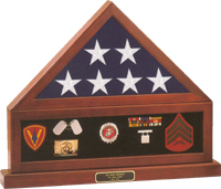 Flag Display Case with Shadow Box and Base