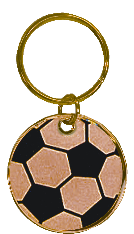Brass Soccer Key Ring