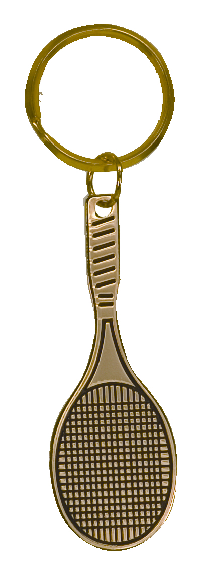 Brass Tennis Key Ring