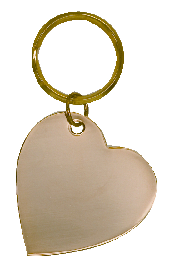 Brass Heart Key Ring