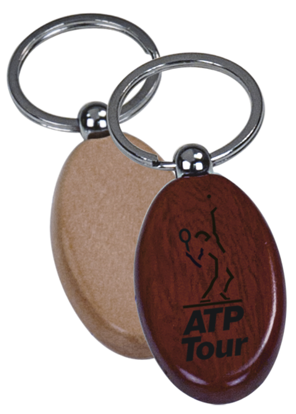 Oval Wooden Key Ring