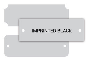Silver Aluminum Imprinted plate (black)