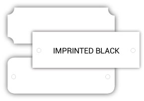 White Aluminum Imprinted Plate (black)