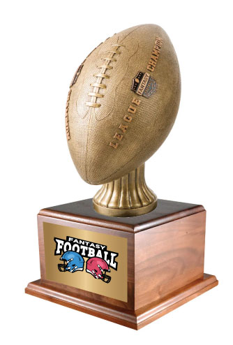 Resin Fantasy Football on Walnut Base