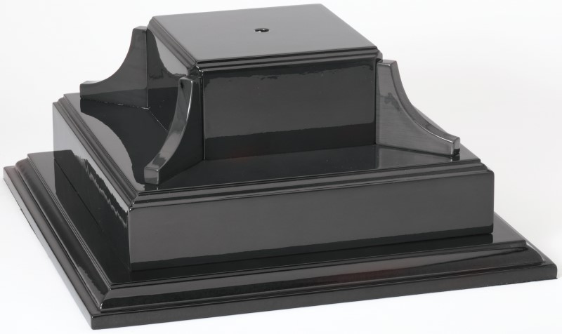 Piano Finish Black Trophy Base - 2 Tier