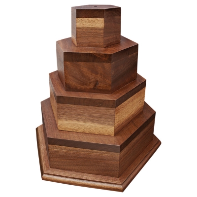 Walnut Trophy Base - 4 Tier - Trophies and Awards with Expert Engraving and  Imprinting