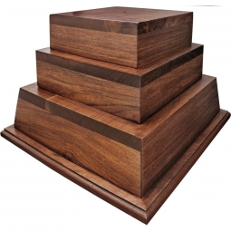 Walnut Trophy Base - 3 Tier