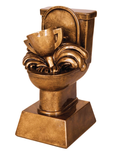 Gold Resin Last Toilet Bowl Trophy