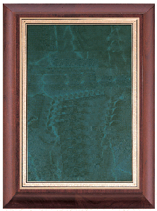 Cherry plaque with emerald plate