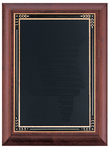 Cherry plaque with black plate