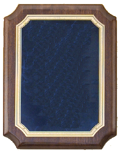 Walnut plaque with sapphire plate