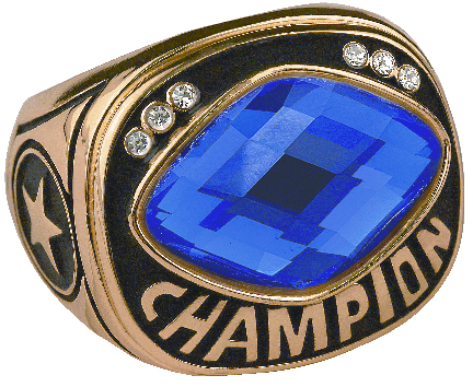 Championship Ring - Blue Glass