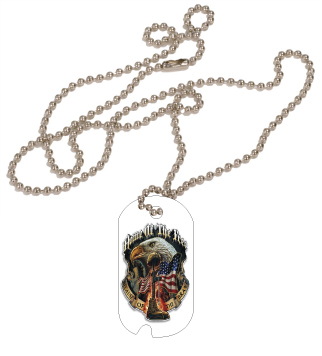 Dog Tag with Ball Chain (full color)