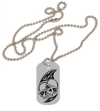 Dog Tag with Ball Chain (silver)