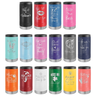 Personalized Stainless Steel Can Cooler, Double wall Insulated