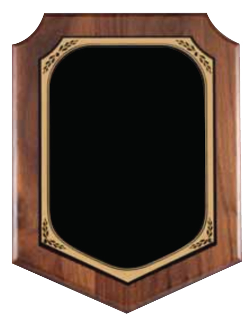 Walnut Plaque with Black Plate