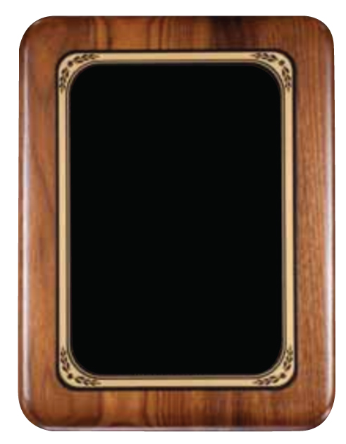 Walnut Plaque with Black Plate