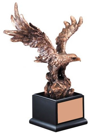 Resin Bronze Eagle with Black Base