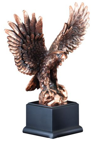 Resin Bronze Eagle with Black Base