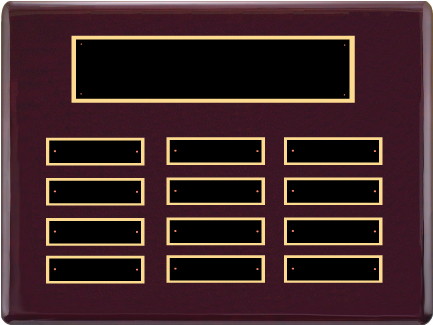 Rosewood Perpetual Plaque - 12 plate