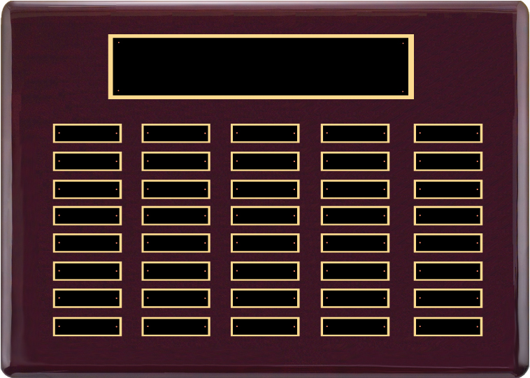 Rosewood Perpetual Plaque - 40 plate