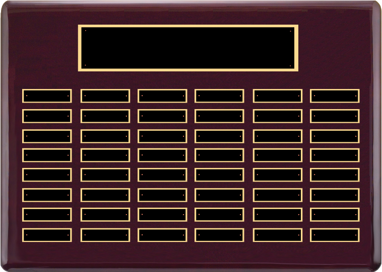 Rosewood Perpetual Plaque - 48 plate