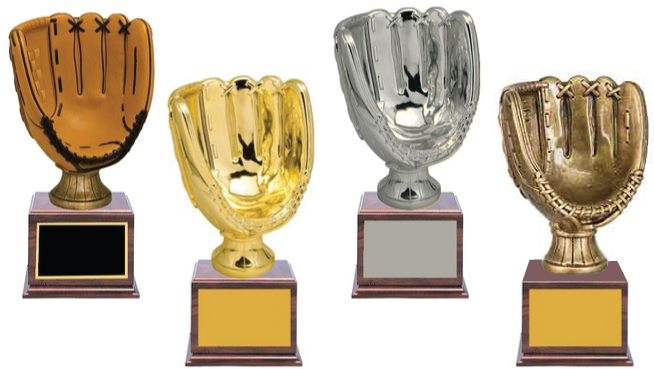 Resin Baseball Glove Award on Base