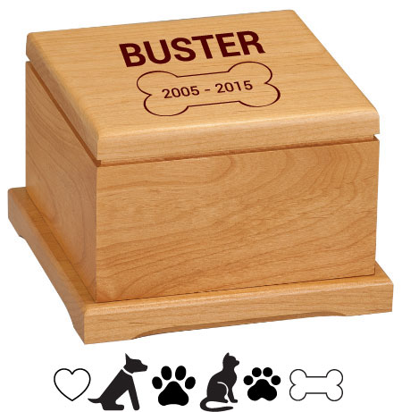 Pet Urn with engraved top
